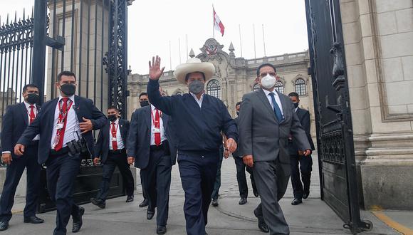 Pedro Castillo se dirigió a la fiscalía un día después de la diligencia en Palacio de Gobierno. (Foto: archivo Presidencia)