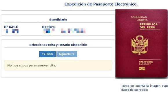 Pasaporte electrónico: se acabaron cupos para citas en marzo