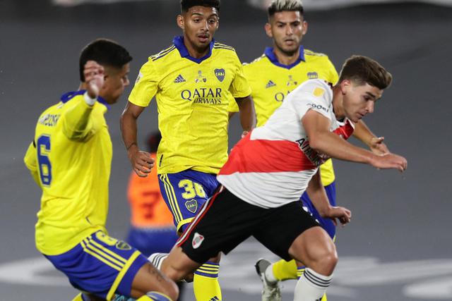 Boca enfrentó a River por Liga Profesional Argentina. Foto: AFP