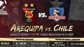 "Arequipa vs Chile": así promociona Melgar duelo ante Colo Colo