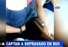 Depravado fue grabado acosando a señorita dentro de bus de Lima
