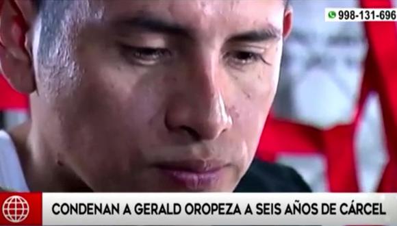 Gerald Oropeza fue condenado a seis años de cárcel efectiva por el delito de conspiración para el narcotráfico | Captura de video América TV