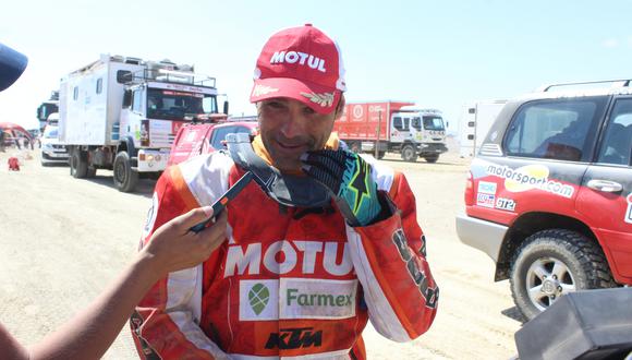 Israel Borrell competía en su segundo Dakar. (Foto: Christian Cruz Valdivia)