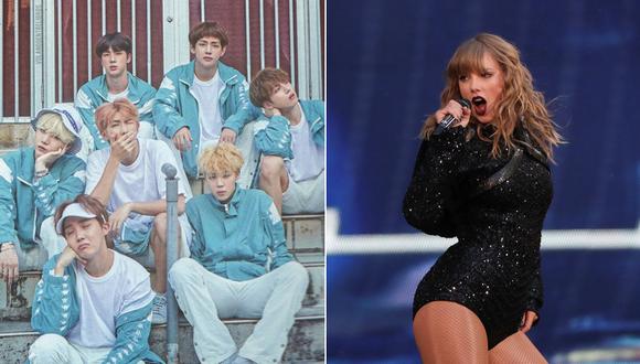 BTS y Taylor Swift. (Fotos: Difusión/ Agencias)