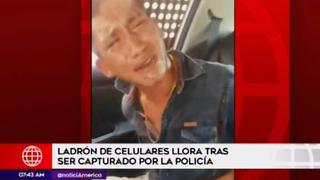 Los Olivos: ladrón de celulares lloró como un niño tras captura