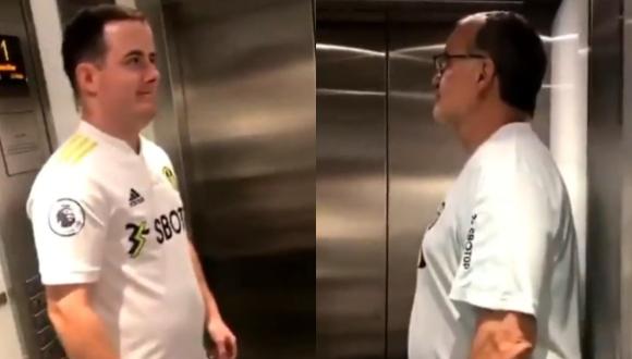 Fanático de Leeds se hace viral en redes sociales al quedar congelado tras ver a Marcelo Bielsa.