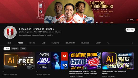 El canal de YouTube de la FPF ahora muestra tutoriales para descargar programas de forma ilegal. | (Foto: YouTube/Federación Peruana de Fútbol)