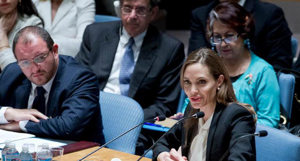 Angelina Jolie ante el Consejo de Seguridad de la ONU. (Foto: un.org)