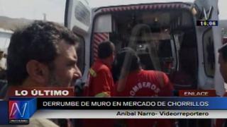 Chorrillos: derrumbe de muro en mercado dejó 7 heridos