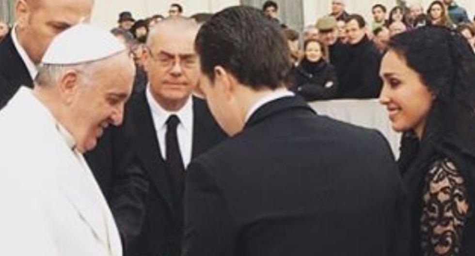 Anahí y su esposo visitaron al papa Francisco en el Vaticano (Instagram)