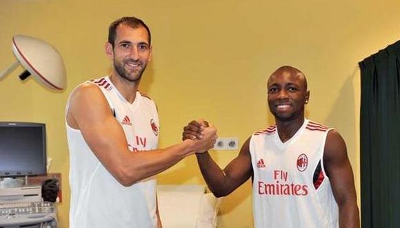 Diego López y Pablo Armero se encontraron en el Milan