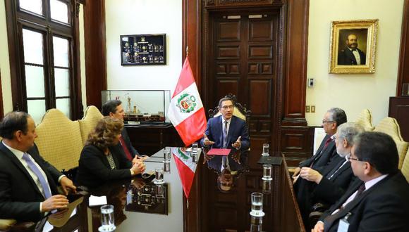 El Consejo Nacional para la Reforma de Justicia se reúne en Palacio de Gobierno y es presidido por Martín Vizcarra (Foto: Presidencia)