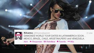 Rihanna se presentaría en Lima a mediados del 2013
