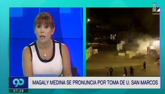 Magaly explica declaraciones sobre estudiantes de San Marcos