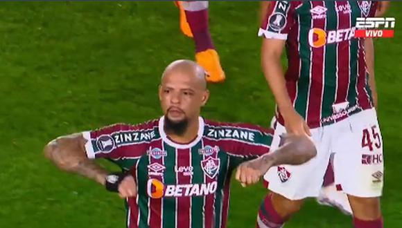 Felipe Melo se va molesto del Monumental y realiza polémico gesto tras derrota de Fluminense vs River Plate |Foto: captura