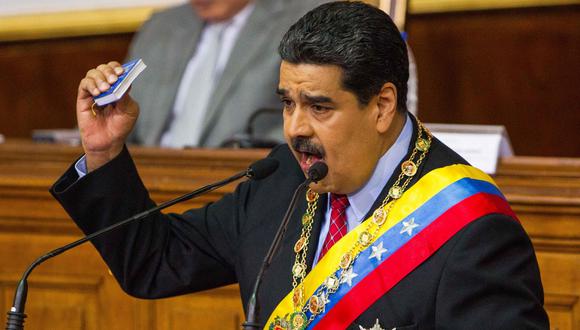 “Habría que ver... si las palabras emitidas por algunos de estos personajes no corresponden verdaderos delitos de odio", dijo Maduro durante su discurso. (EFE)