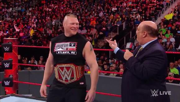El WWE Raw de esta noche tuvo la presencia de Brock Lesnar a pocos días de su pelea de campeones en Survivor Series. El momento cumbre fue la pelea entre Kane y Braun Strowman. (Foto: @WWE)
