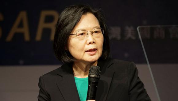 La presidenta de Taiwán, Tsai Ing-wen, en un evento que marca el 70 aniversario de la Cámara de Comercio Estadounidense (AmCham) en Taipei, Taiwán. (Foto: REUTERS / Fabian Hamacher).