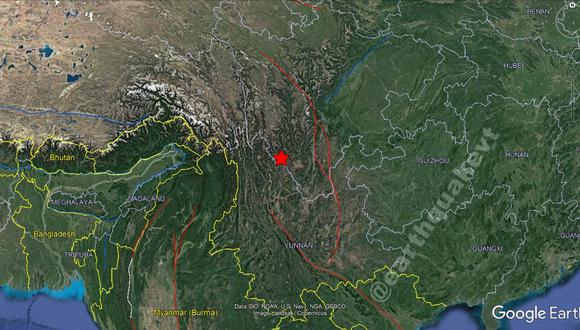 Sismo en China de magnitud 5,4 deja al menos 22 personas heridas en Lijiang.