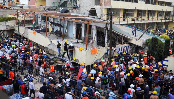 El terremoto en México destruyó el colegio Enrique Rébsamen. (Foto: EFE)