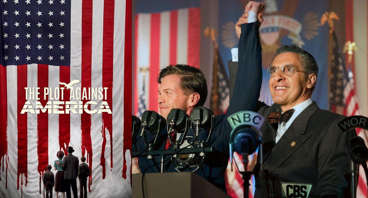 Ben Cole como el presidente Charles Lindbergh y John Turturro como el rabino Lionel Bengelsdorf, su oportunista colaborador.