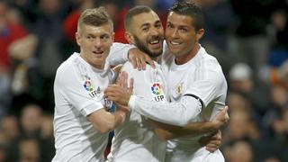 Real Madrid goleó 4-0 a Sevilla y quedó a 10 del Barza en Liga