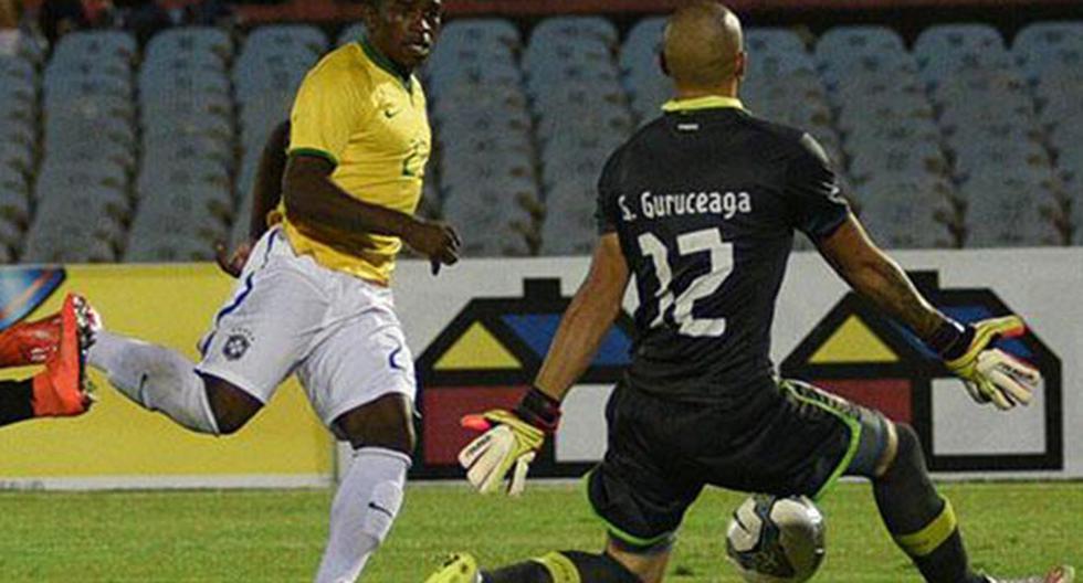 Yuri Mamute anotó el primer gol para Brasil. (Foto: EFE)