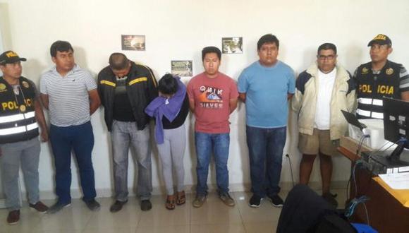 Seis miembros de la banda fueron capturados en Tacna, su centro de operaciones. Una integrante m&aacute;s cay&oacute; en Arequipa.(Foto: PNP).