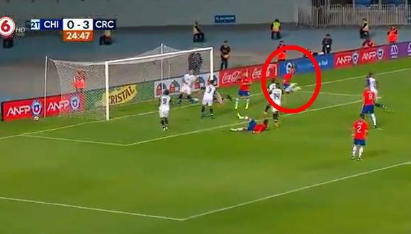 Chile vs. Costa Rica EN VIVO: Sebastián Vegas marcó el descuento 3-1 de cabeza en amistoso FIFA | VIDEO. (Foto: Captura de pantalla)