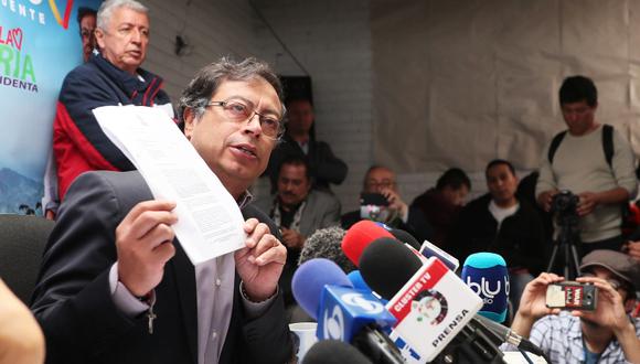 El candidato presidencial de izquierdas Gustavo Petro dice que "se está cocinando un fraude electoral" en Colombia. (Foto: EFE/ Mauricio Dueñas Castañeda)