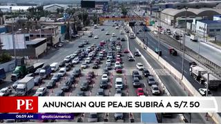 Rutas de Lima subirá el precio del peaje a S/7.50