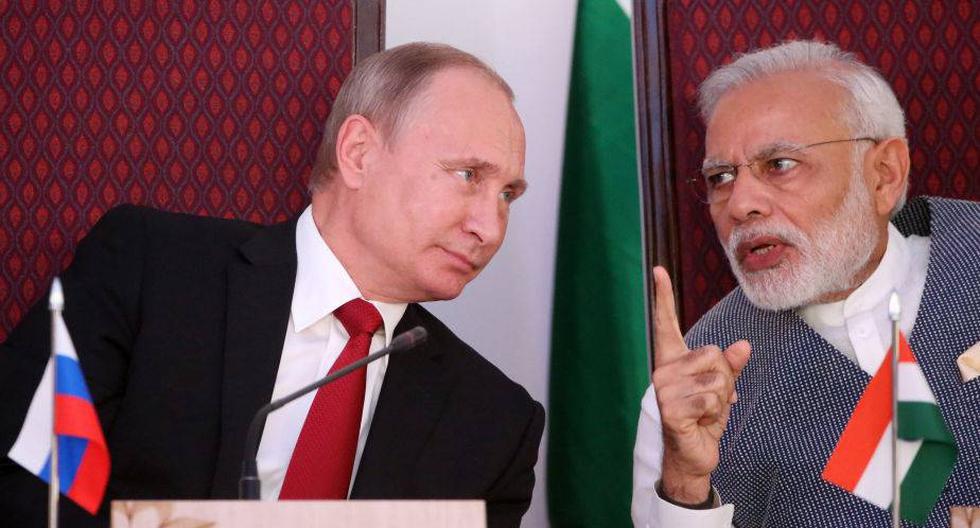 Vladimir Putin y Narenda Modi. (Foto: EFE)