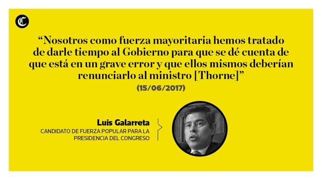 El congresista Luis Galarreta fue el vocero principal de la bancada Fuerza Popular y uno de los principales críticos del Gobierno. (Composición: El Comercio)