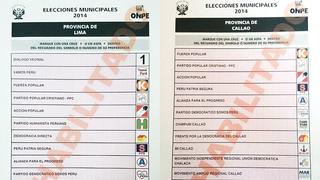 Elecciones 2014: mira el orden de candidatos de Lima y Callao