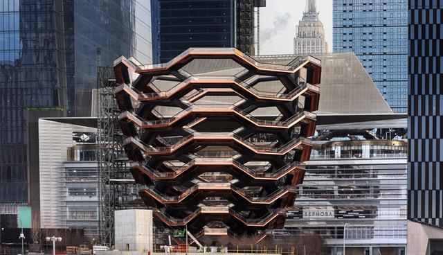El proyecto Vessel cuenta un marco de escalada circular de 16 pisos, con 2,465 escalones, 80 plataformas y vistas sobre el río Hudson y Manhattan. (Foto: Heatherwick Studio)