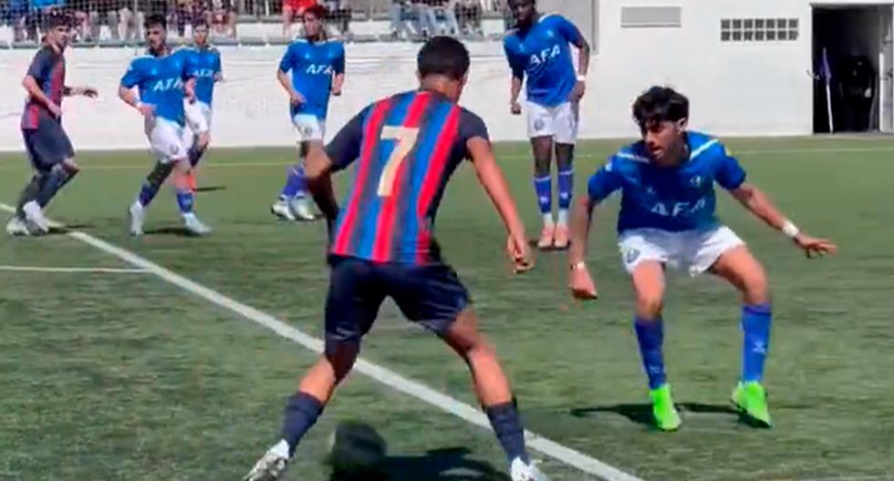 El novel prospecto a jugador de fútbol causó furor en la redes por un partido del Juvenil B de la Mediterranean International Cup (MIC).