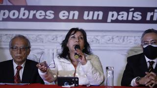 Dina Boluarte: “Desconocer todo el proceso electoral es inconstitucional y lleva a la zozobra al país”