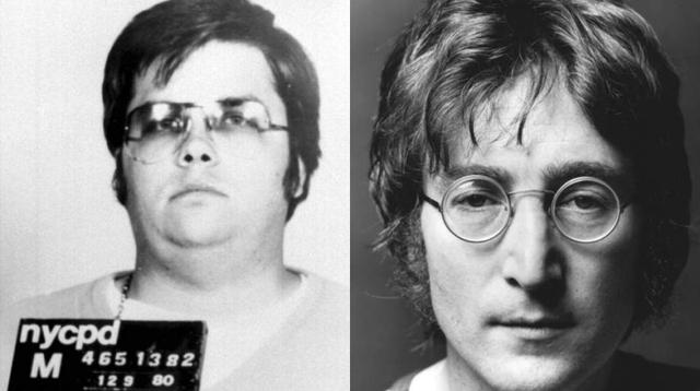 Mark Chapman, a la izquierda, asesinó a John Lennon en diciembre de 1980.