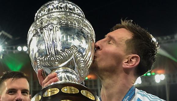 Messi se coronó campeón de la Copa América con Argentina. (Foto: AFP)