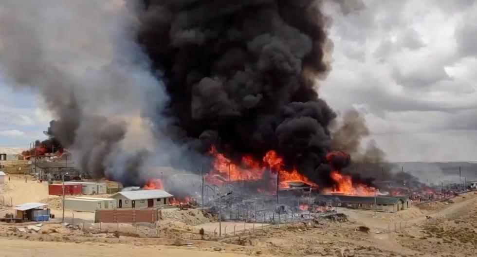 La mina Apumayo fue incendiada en octubre pasado, en lo que constituye el peor atentado contra una operación minera desde la época del terrorismo en los años 80 y 90. (Foto: Coracora TV).
