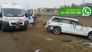 Chilca: auto sufrió accidente por imprudente giro de trailer