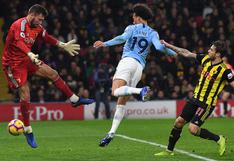 City vs. Watford: con el pecho y entre las piernas del portero, el gol de Sané para el 1-0 | VIDEO