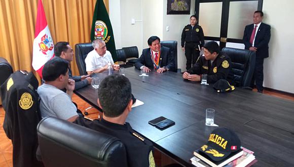 Con estas reuniones se busca también coordinar estrategias para fortalecer al personal policial desplegado en la región. (Foto: Mininter)