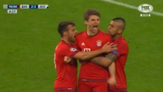 Thomas Müller anotó de cabeza el 2-2 ante Juventus [VIDEO]