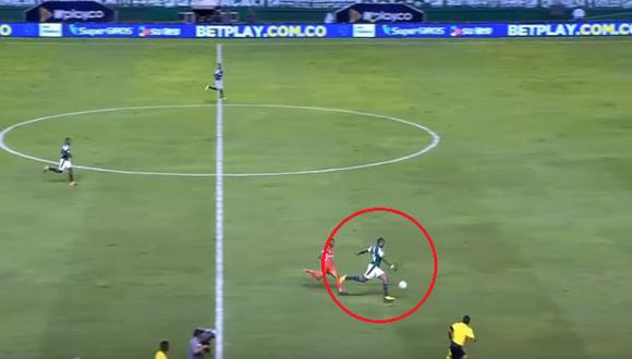 Ezequiel Palomeque hizo un autogol que para el 2-0 en contra de su equipo, Deportivo Cali. (Captura: YouTube)