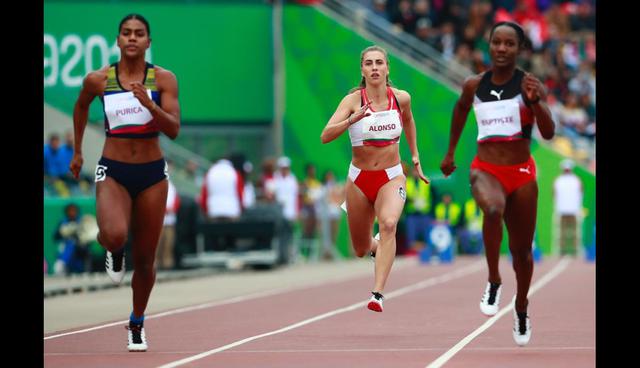 Panamericanos Lima 2019: peruana Triana Alonso participó en los 100 metros planos femeninos en el Estadio de Atletismo en la Videna. (Foto: Daniel Apuy / GEC)