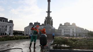 Municipalidad de Lima recupera plaza Dos de Mayo tras recientes protestas
