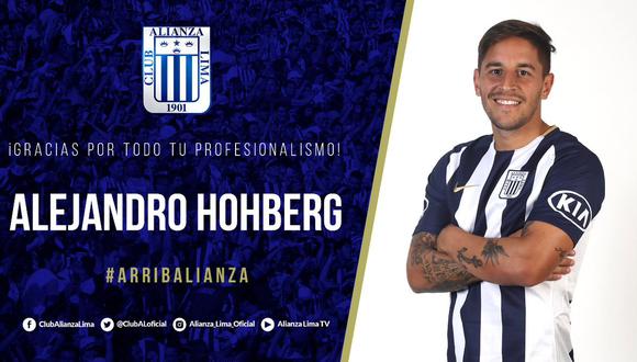 Alianza Lima confirmó el alejamiento de Alejandro Hohberg, el mismo día que Universitario anunció lo anunció como probable incorporación para la temporada 2019. (Foto: Twitter)