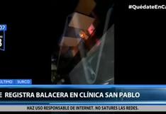 Surco: reportan balacera en el frontis de la clínica San Pablo en plena inmovilización obligatoria 
