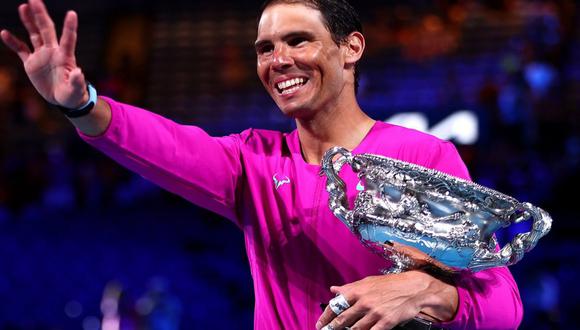 Rafael Nadal campeón Australian Open 2022 tras vencer a Medvedev. (Foto: ESPN)